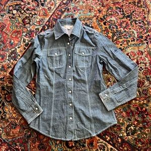 Red Fleece by Brooks Brothers denim shirt like new condtion